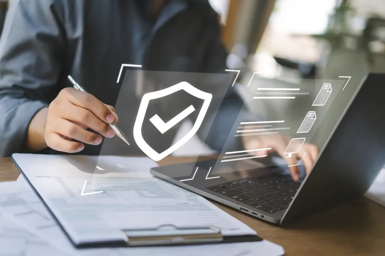 Illustration representing structured aftercare monitoring, remote follow-up, and safety support for clients in early recovery.