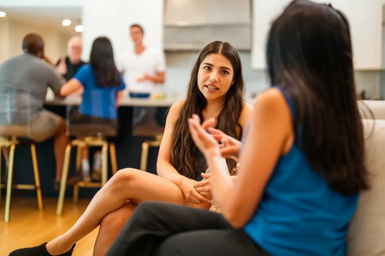 Small-group discussion in a supportive treatment environment
