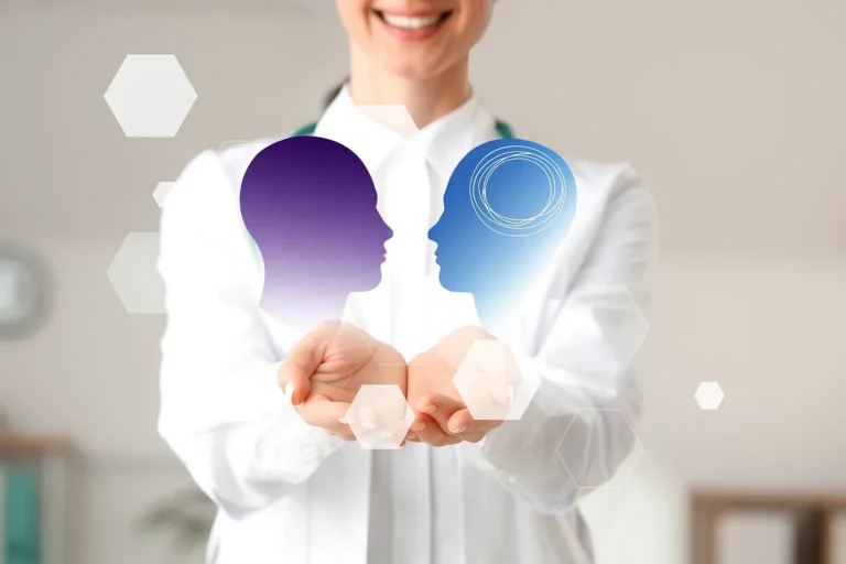 Conceptual illustration of mental health and neural processing used in psychotherapy contexts