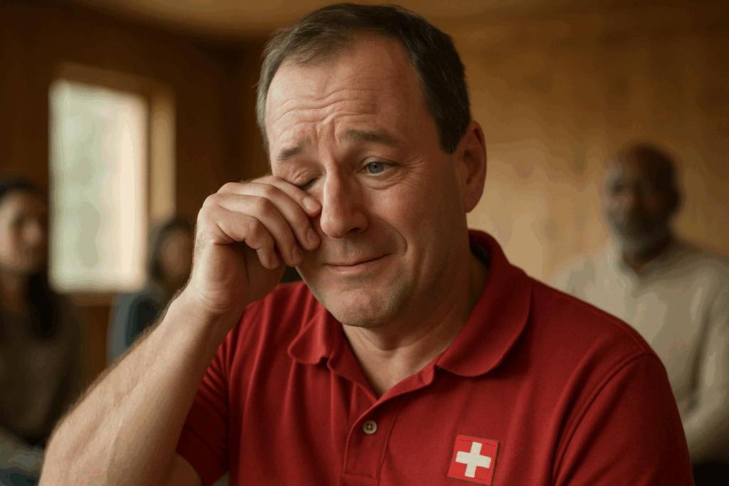 Mann aus dem DACH-Raum mit Tränen in Therapiesitzung, emotionale Freisetzung, Siam Rehab